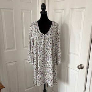 Free Press Cottagecore Whimsical Floral Bell Sleeved Dress